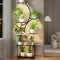 Plant Stand Indoor with Grow Lights, 8 Tiered Indoor Plant Shelf, 60" Tall Plant Stand for Indoor Plants Multiple, Metal Plant Flower Holder, S-Shaped Plant Rack for Home, Patio